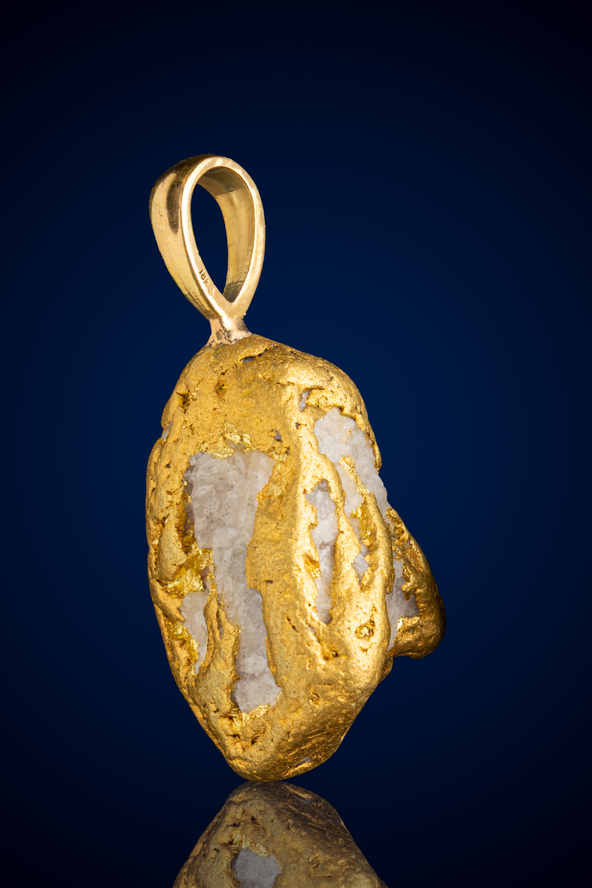 Buttery, Dynamic Natural Gold Quartz Nugget Pendant - Alaska - 21.76 grams (image for) Buttery, Dynamic Natural Gold Quartz Nugget Pendant - Alaska - 21.76 grams